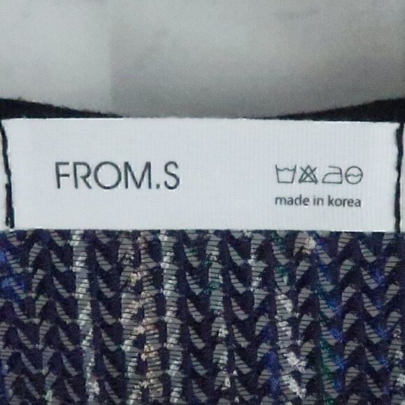 FROM.S BLACK BLUE GREEN WHITE OPEN CARDIGAN STYLE 1/2 SLEEVE JACKET WITH POCKETS - Picture 2 of 7